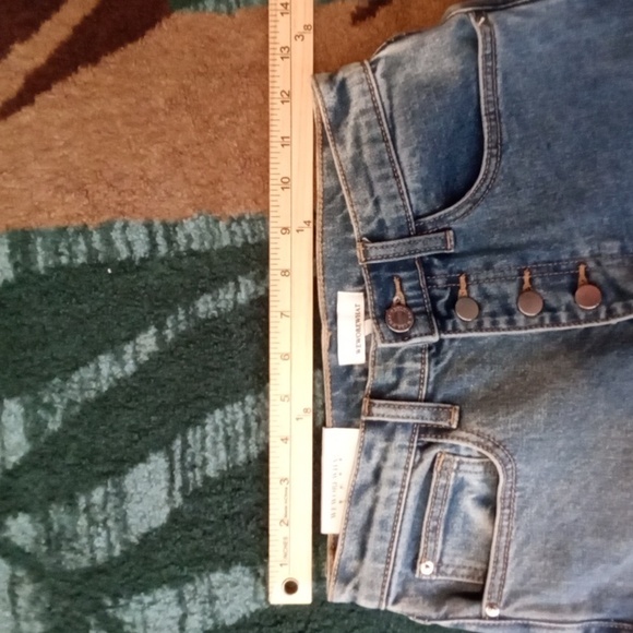 WeWoreWhat High Rise Blue Jeans Danielle Exposed Button Womens 25 - Picture 6 of 11